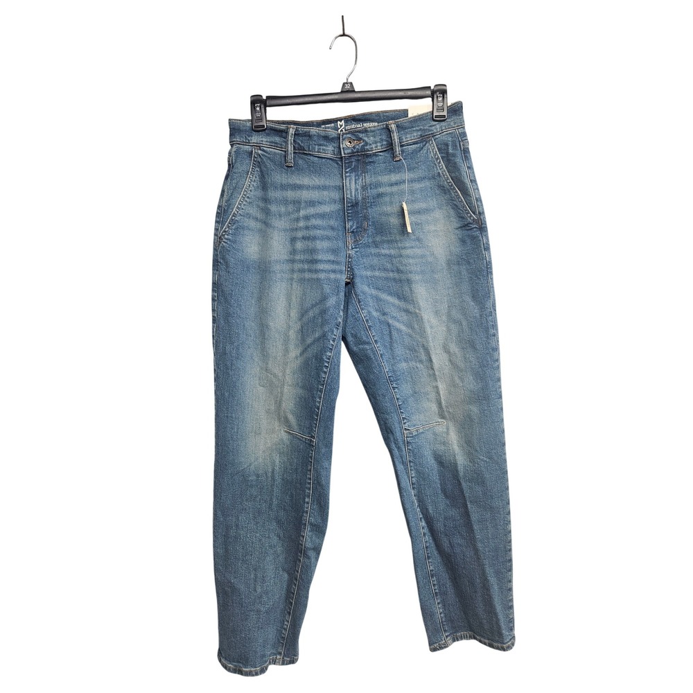 Mutual Weave Bowler Relaxed Tapered Jeans 32 Tall Indigo Blue Medium Wash NWT